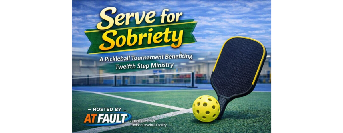 Serve for Sobriety Pickleball Tournament and Fundraiser--June 5, 2026 from 6:00pm-10:00pm